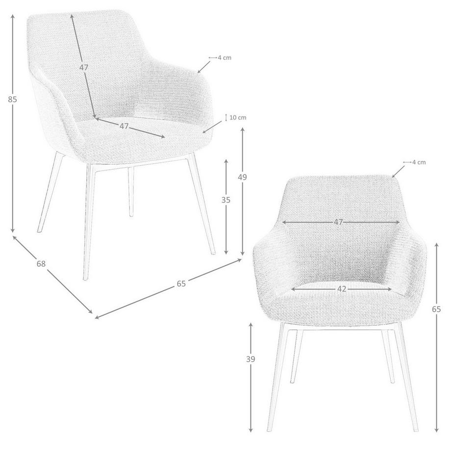 ANGEL CERDA Chaise en tissu  