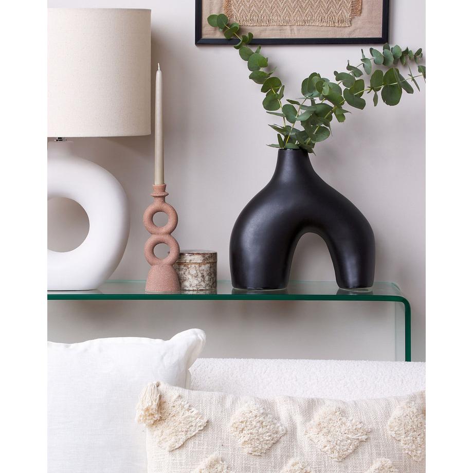 Beliani Vase à fleurs en Porcelaine  LAMIA  