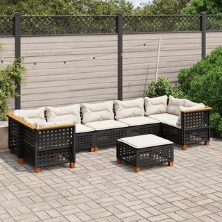 VidaXL set divano da giardino Polirattan  