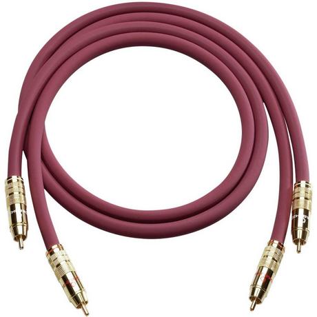 Oehlbach  Cinch Audio Anschlusskabel [2x Cinch-Stecker - 2x Cinch-Stecker] 0.50 m Bordeaux vergoldete Steckkontakte  NF 21 