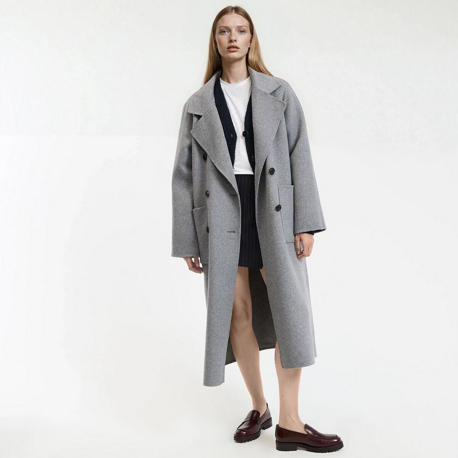 Manteau oversize laine mélangée