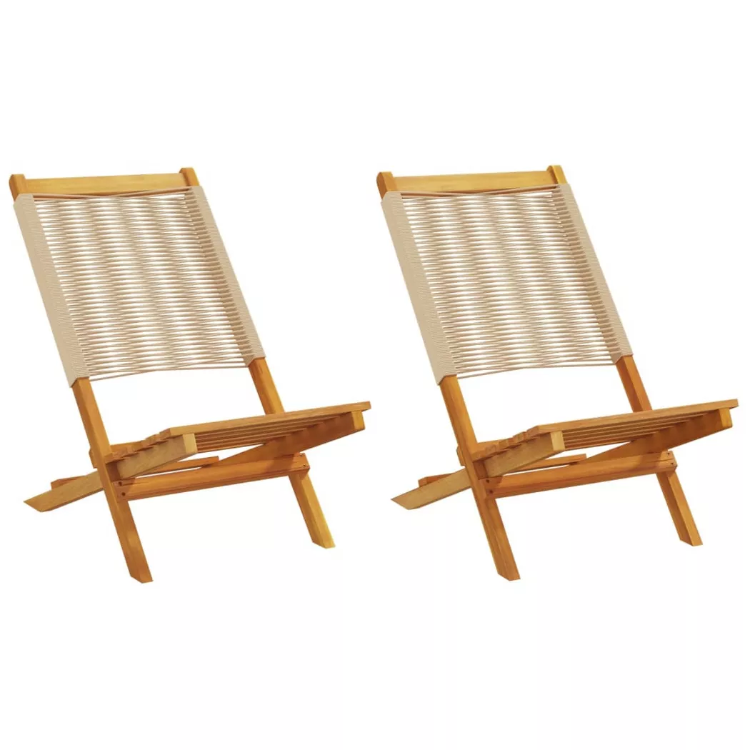VidaXL - Gartenstuhl akazienholz, One Size, Beige