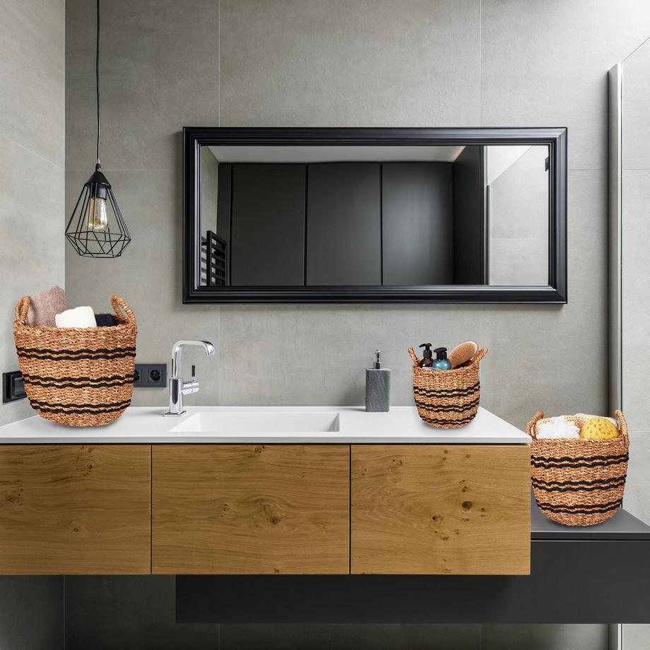 B2X ensemble de 3 paniers de rangement en algues  