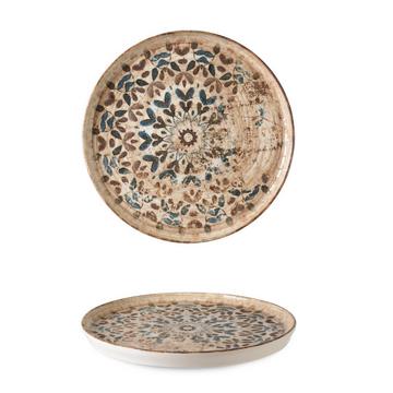 Assiette à desserts - Aztec -  Porcelaine - lot de 6