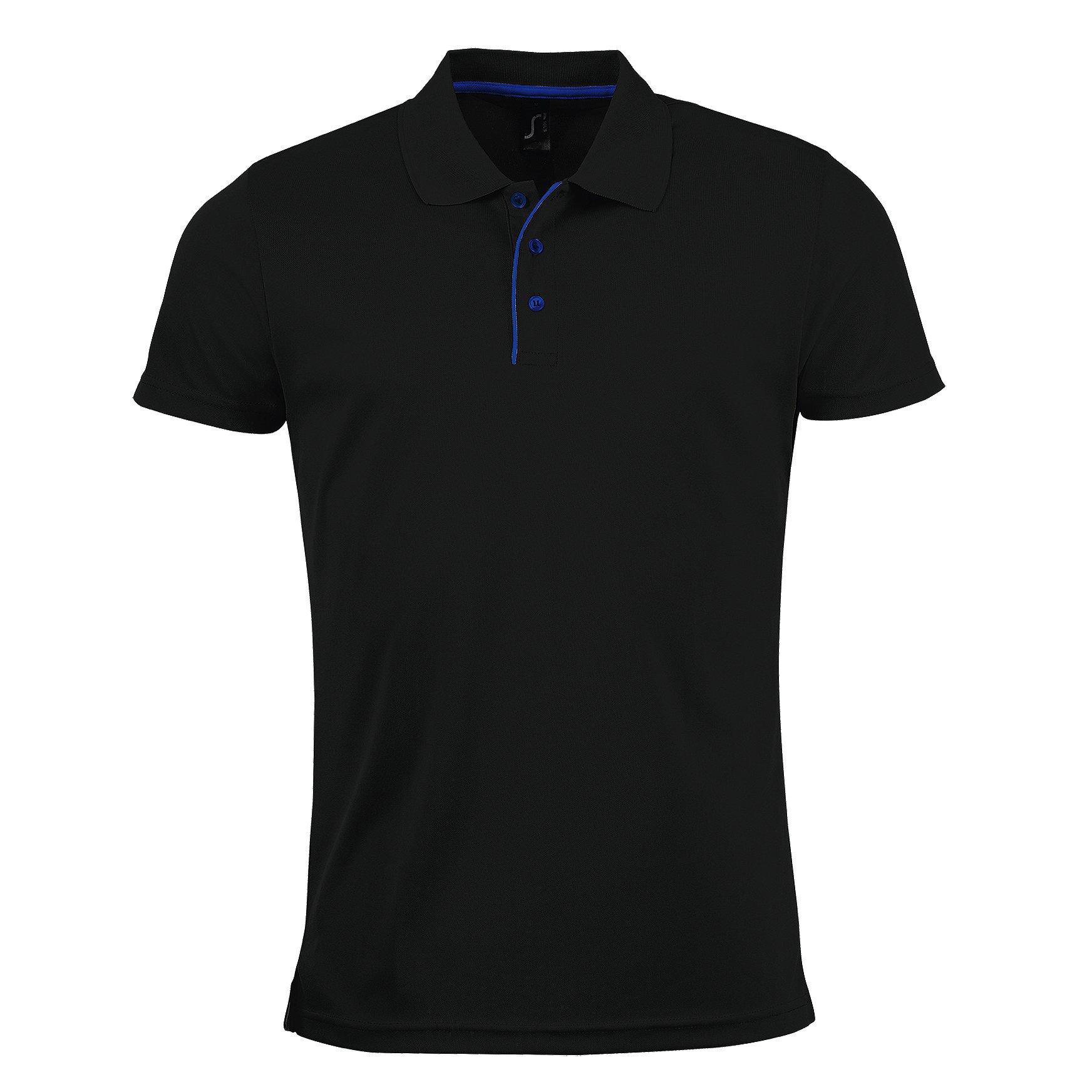 Image of Pique Polo Shirt Performer, Kurzarm Herren Schwarz S