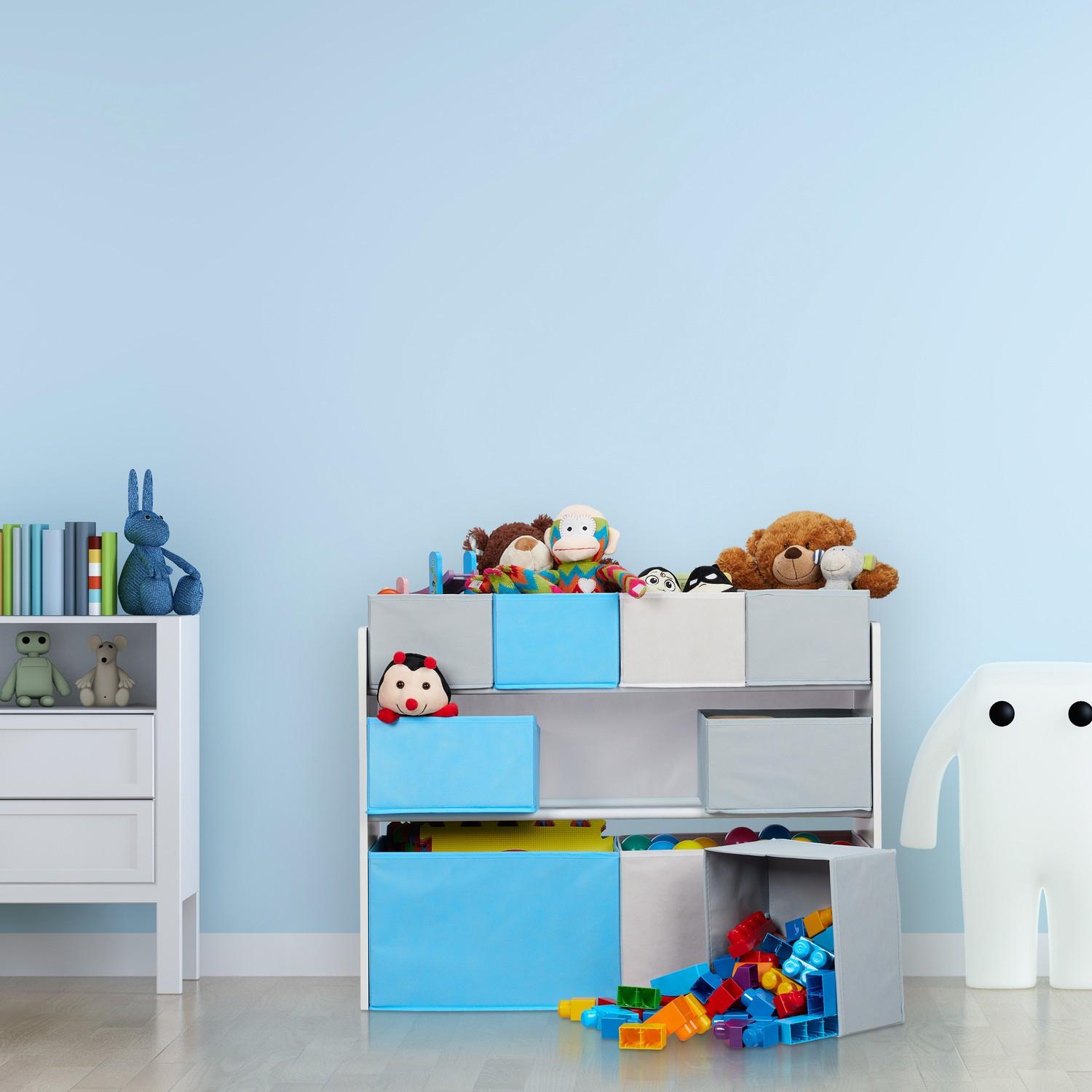 B2X Etagère pour enfants avec motif et 9 tiroirs  