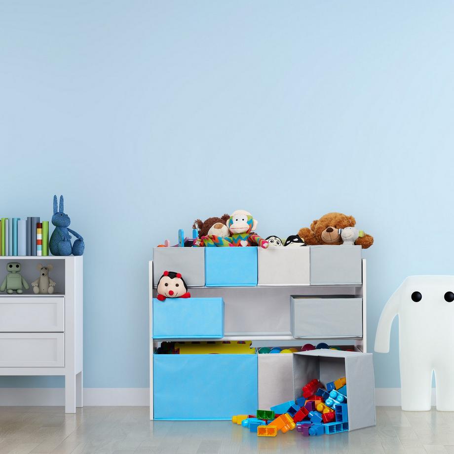 B2X Kinderregal mit Motiv und 9 Schubladen  