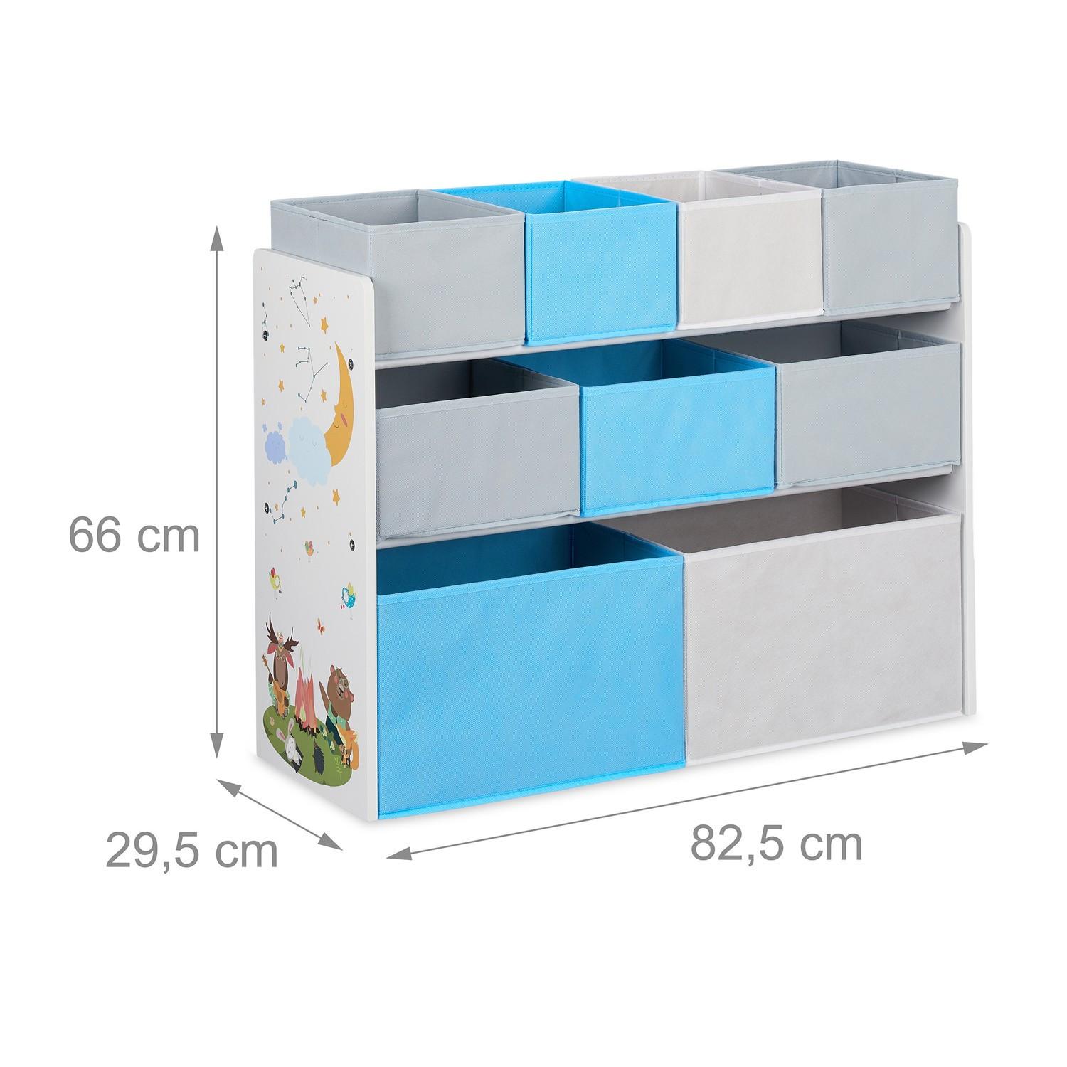 B2X Etagère pour enfants avec motif et 9 tiroirs  