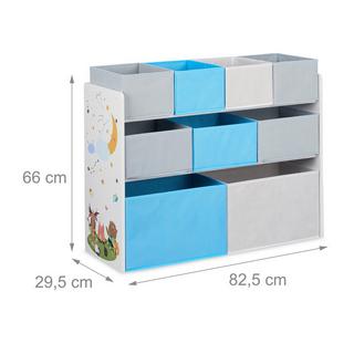 B2X Etagère pour enfants avec motif et 9 tiroirs  