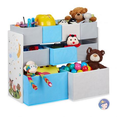 B2X Etagère pour enfants avec motif et 9 tiroirs  