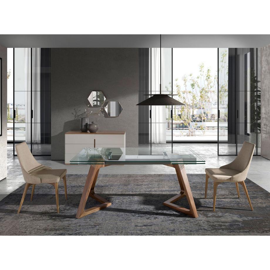 ANGEL CERDA Sedia in tessuto marrone  