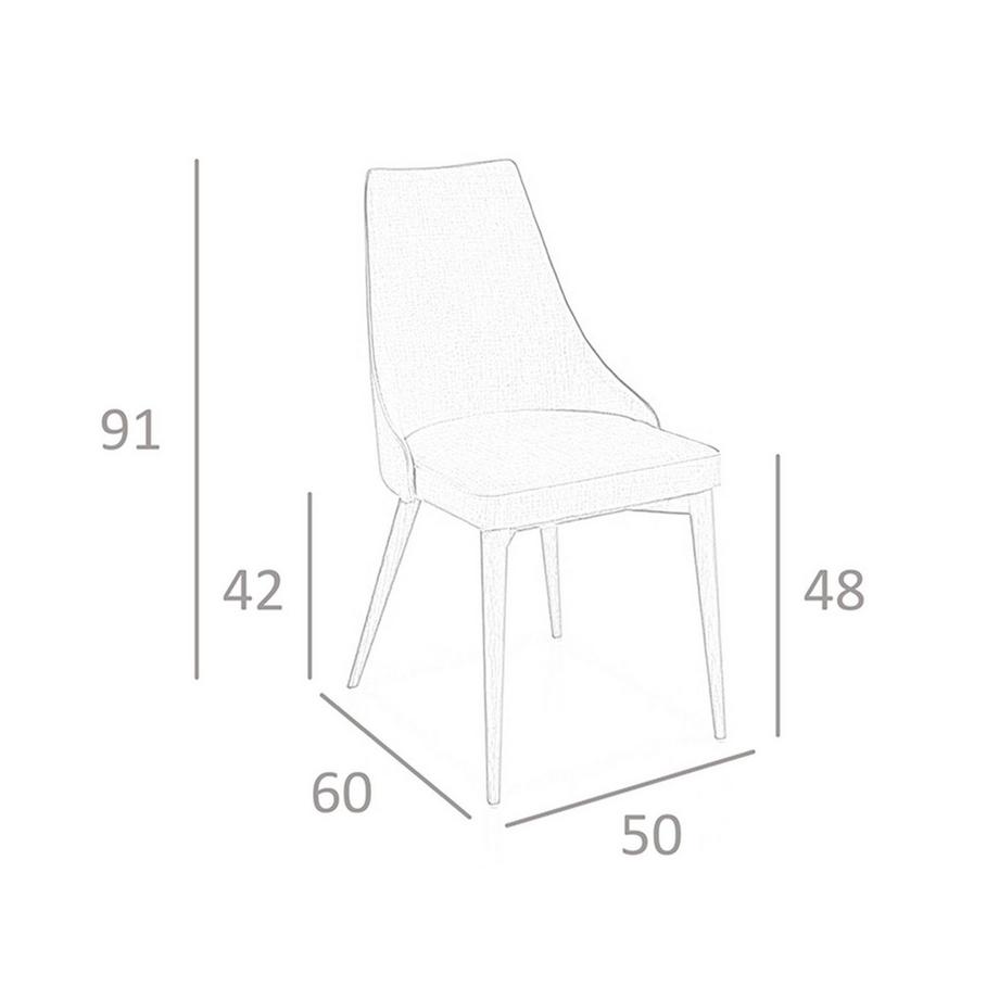 ANGEL CERDA Sedia in tessuto marrone  