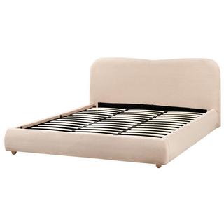 Beliani Letto contenitore en Bouclé Moderno BLAGNAC  