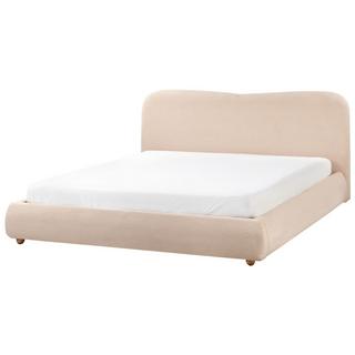 Beliani Letto contenitore en Bouclé Moderno BLAGNAC  