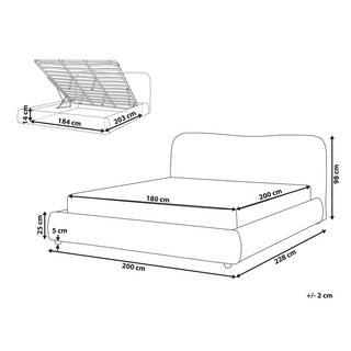 Beliani Bett mit Stauraum aus Bouclé Modern BLAGNAC  