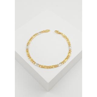 MUAU Schmuck  Bracelet 8er-Kette Bicolor Gelb-/Weissgold 750, 3.8mm, 19cm 