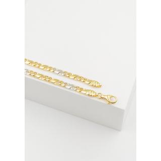 MUAU Schmuck  Bracelet 8er-Kette Bicolor Gelb-/Weissgold 750, 3.8mm, 19cm 