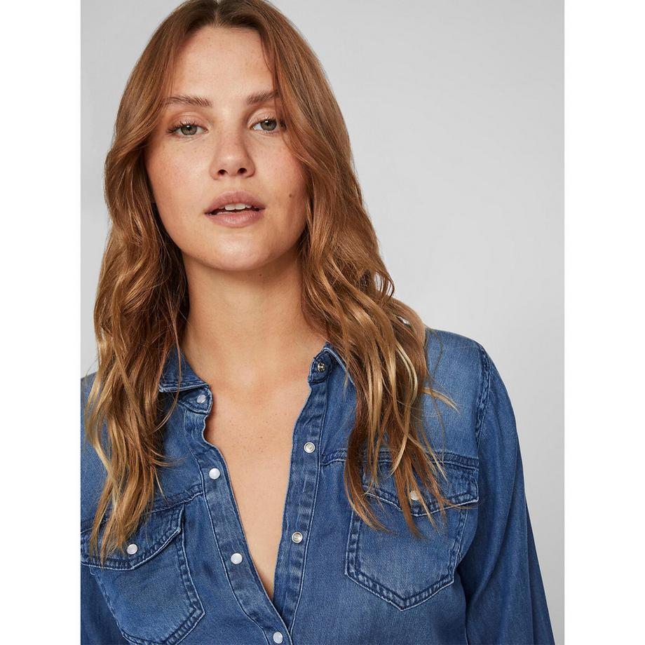 VILA Chemise en denim à manches longues  