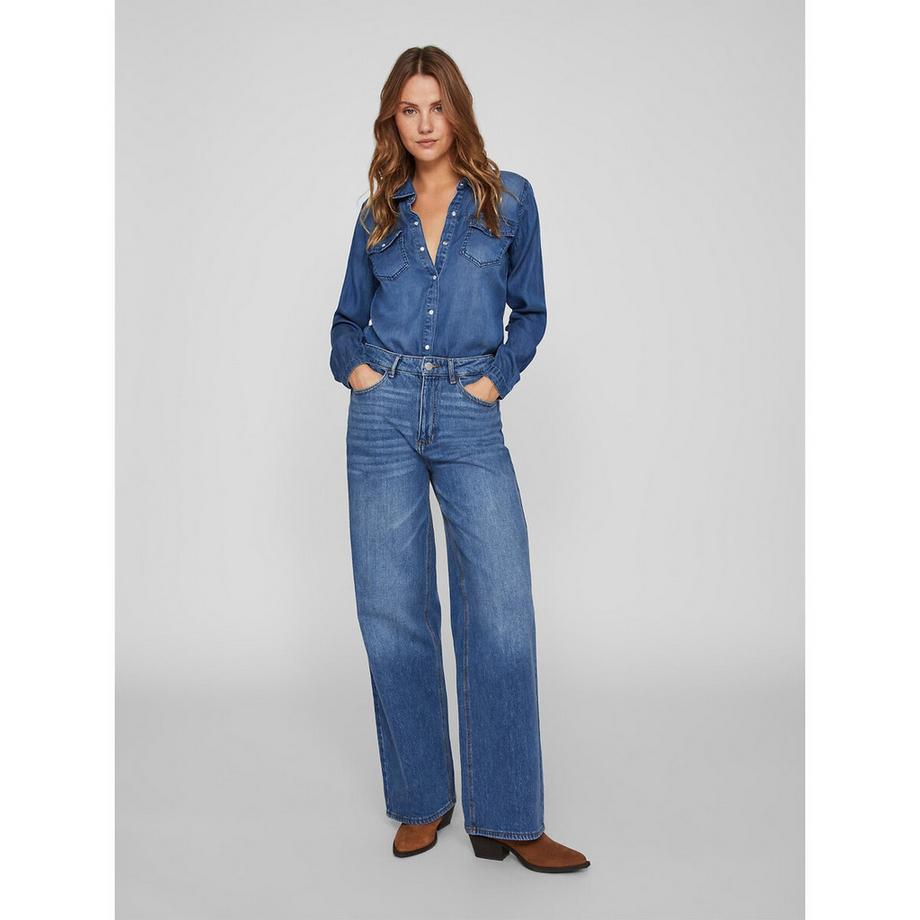 VILA Chemise en denim à manches longues  