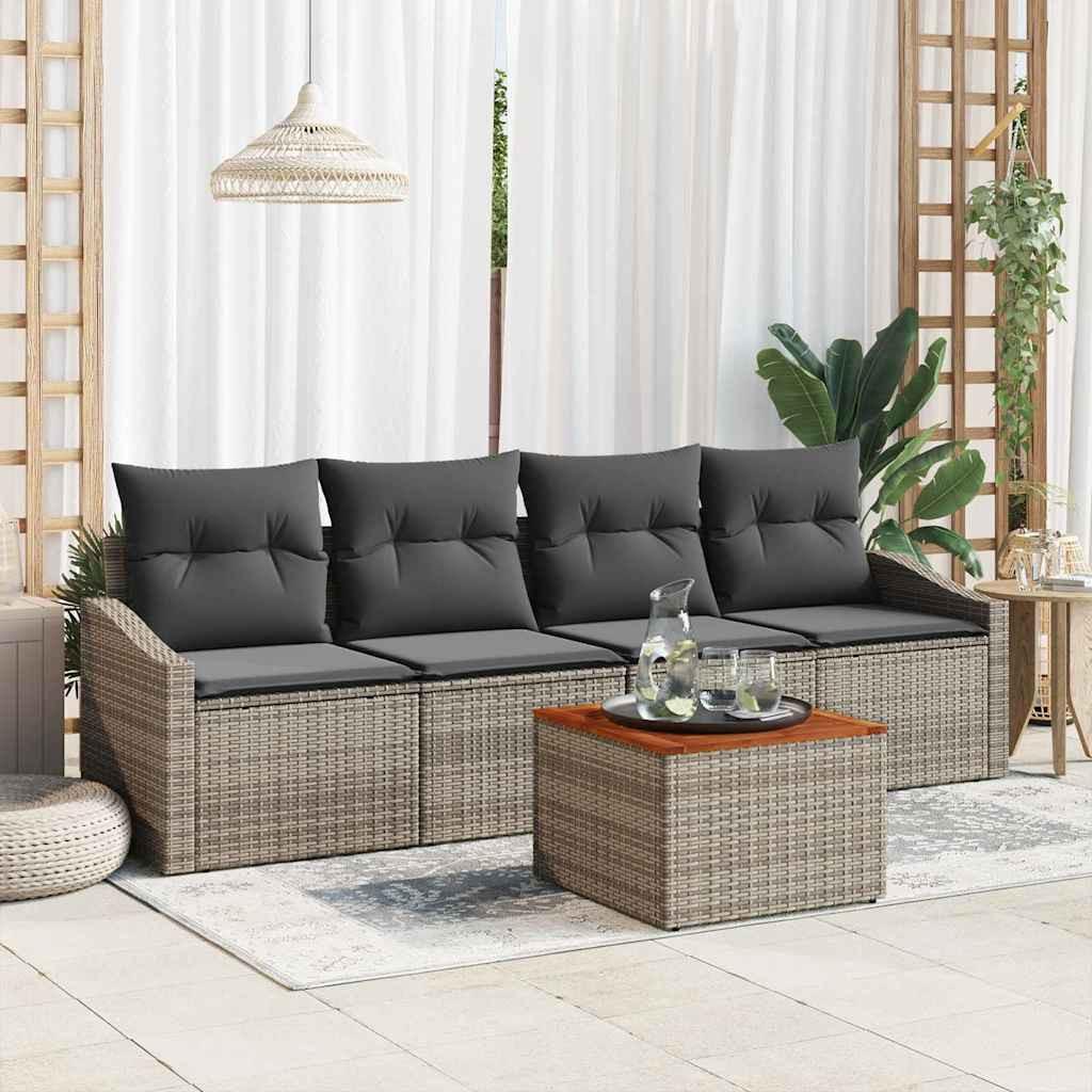 VidaXL Modulares sofa set poly-rattan  
