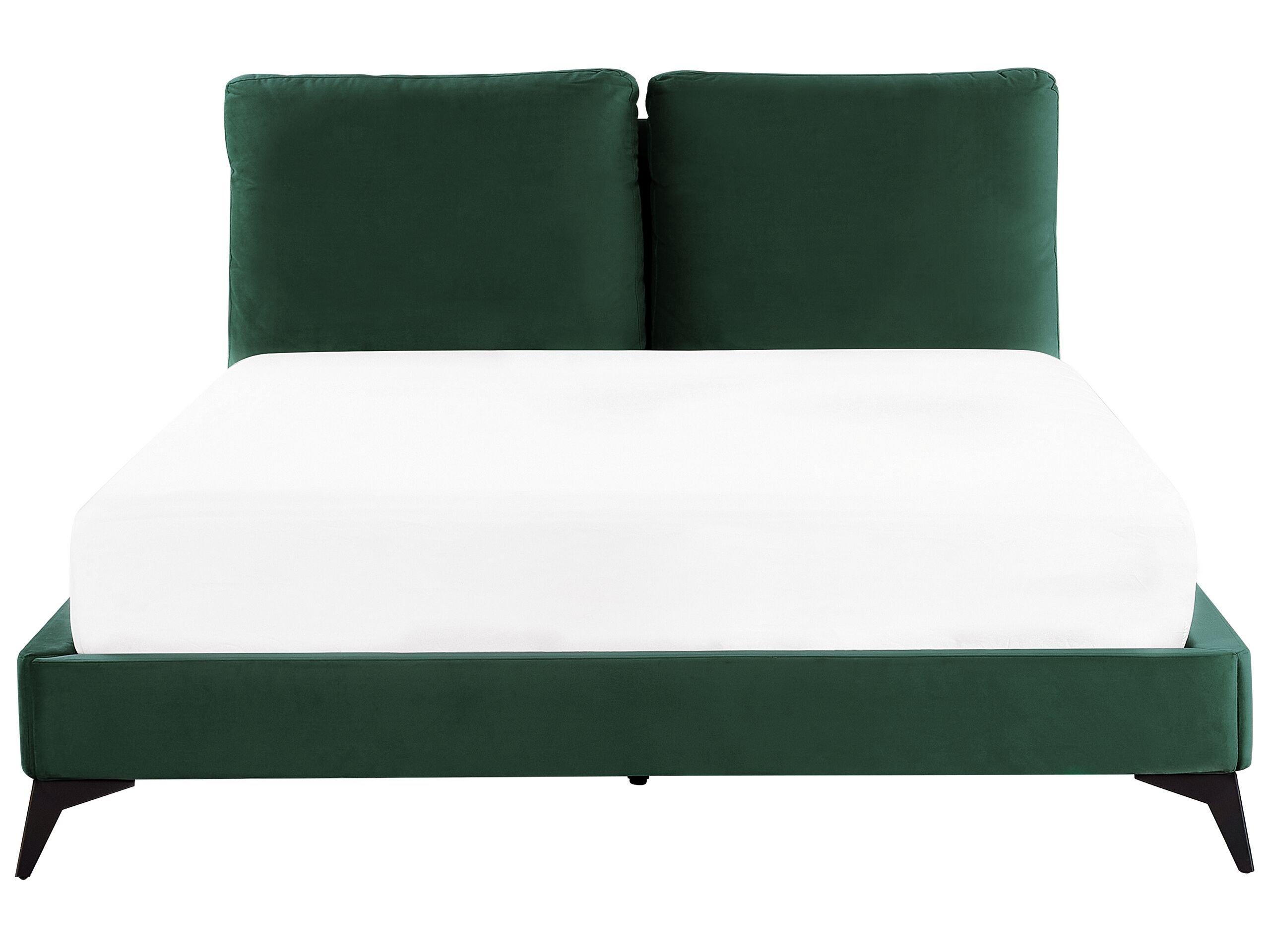 Beliani Bett mit Lattenrost aus Samtstoff Modern MELLE  