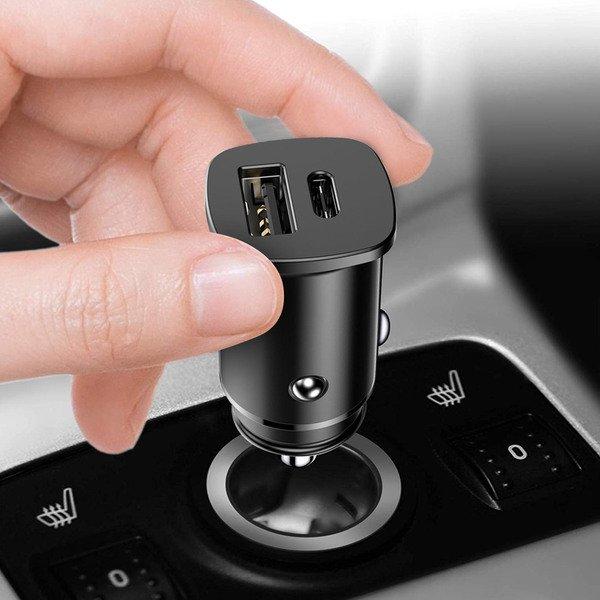Baseus  Chargeur Voiture 5A Compact Baseus Noir 
