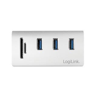 LogiLink  CR0045 Schnittstellen-Hub USB 3.2 Gen 1 (3.1 Gen 1) Type-A 5000 Mbits Silber 