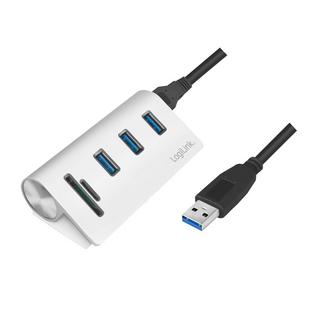 LogiLink  CR0045 Schnittstellen-Hub USB 3.2 Gen 1 (3.1 Gen 1) Type-A 5000 Mbits Silber 