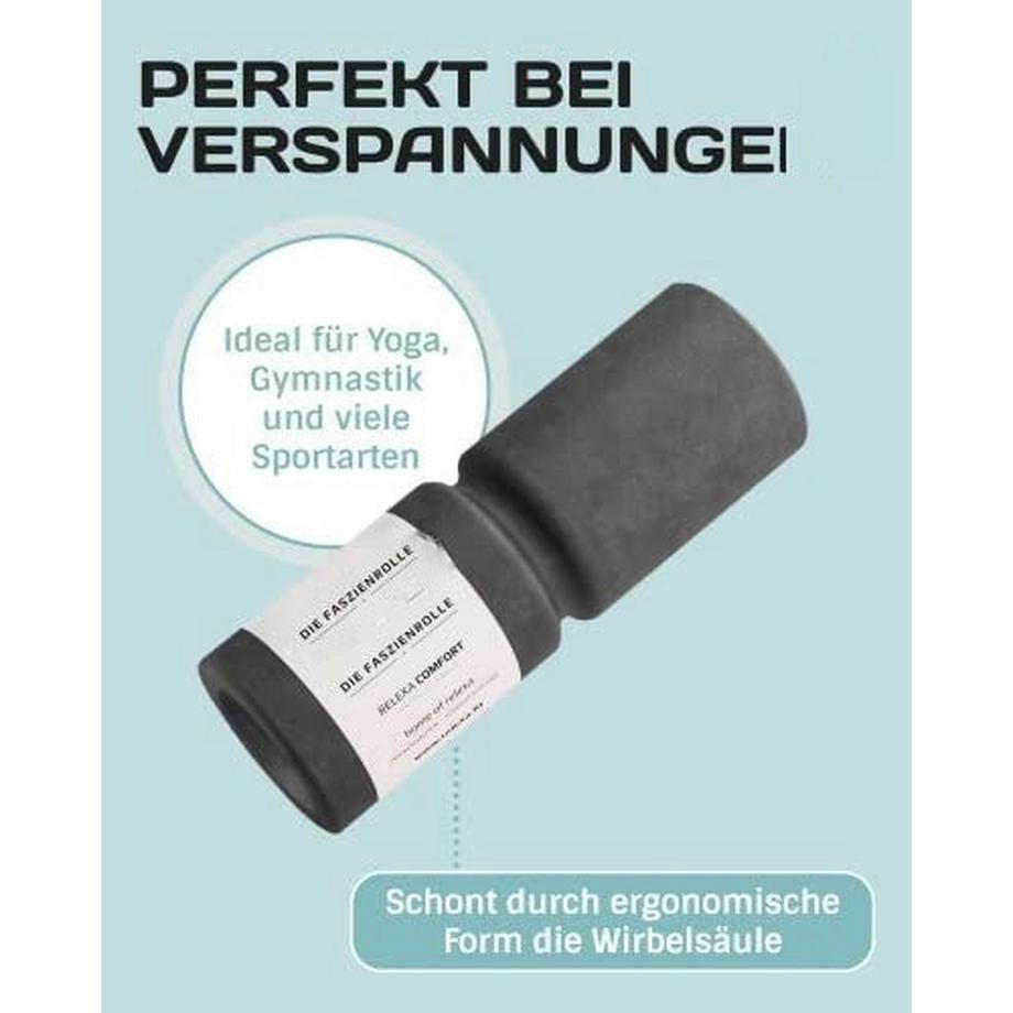 Alopini  Komfort-Faszienrolle, Massagegerät mit Durchblutungsrille für die Wirbelsäule, 
