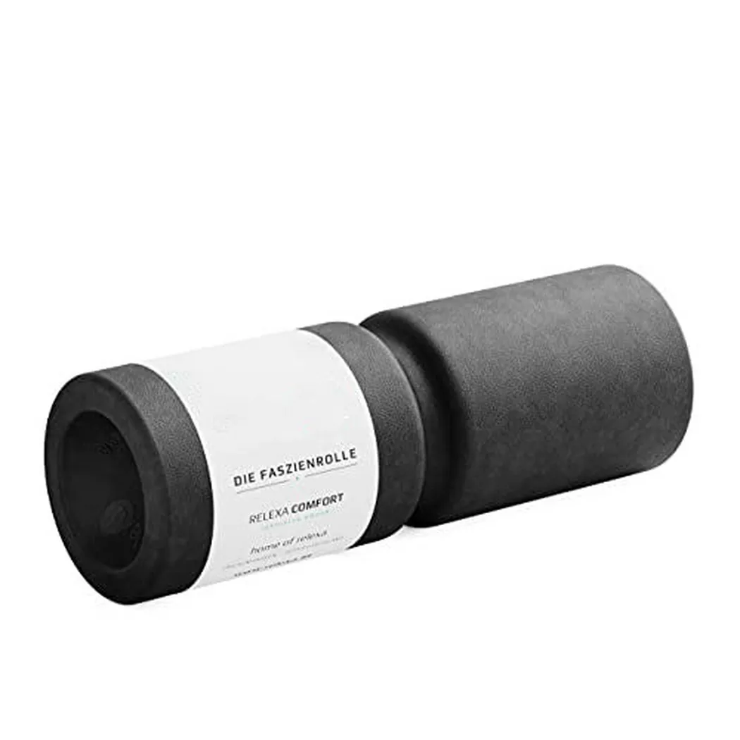 Alopini - Komfort-Faszienrolle, Massagegerät mit Durchblutungsrille für die Wirbelsäule,, One Size, Schwarz