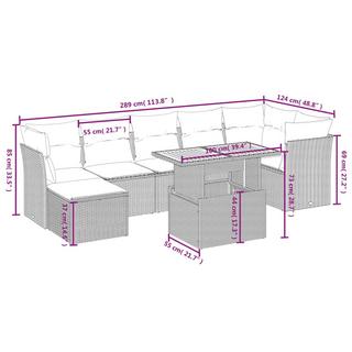 VidaXL Garten sofagarnitur poly-rattan  