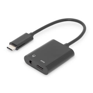 Digitus  Digitus Audio Cavo adattatore [1x spina USB-C® - 2x presa USB-C®, Presa jack da 3.5 mm] AK-300400-002-S Scherma 