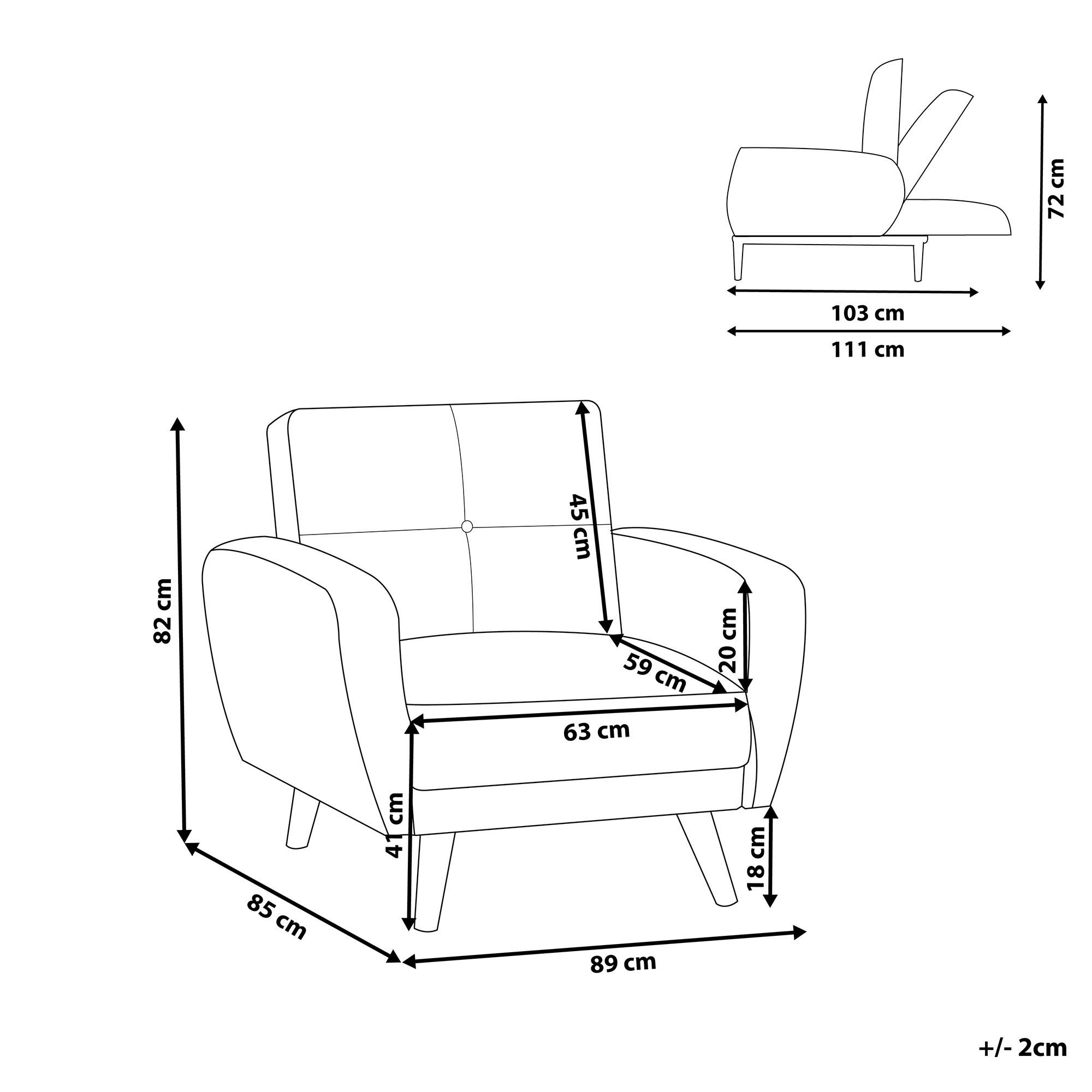 Beliani Fauteuil en Polyester Rétro FLORLI  