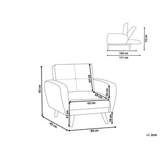 Beliani Fauteuil inclinable en Polyester Rétro FLORLI  