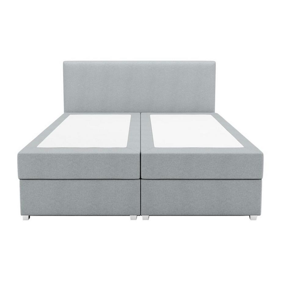 Ysmée Set completo boxspring Testata + Rete a doghe + Materasso + topper 180 x 200 cm Tessuto Grigio - ONAN di YSMÉE  