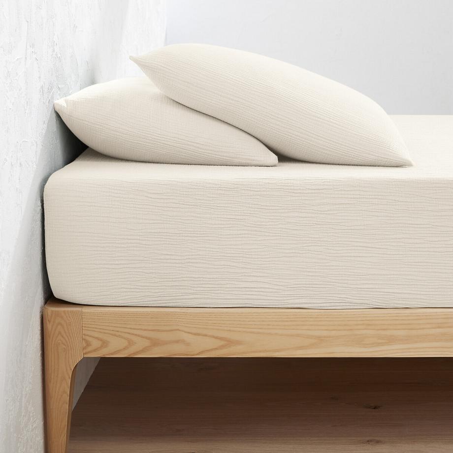 Drap-housse uni gaze de coton bonnet 30cm