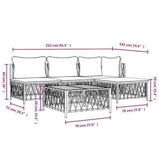 VidaXL Garten lounge set stahl  