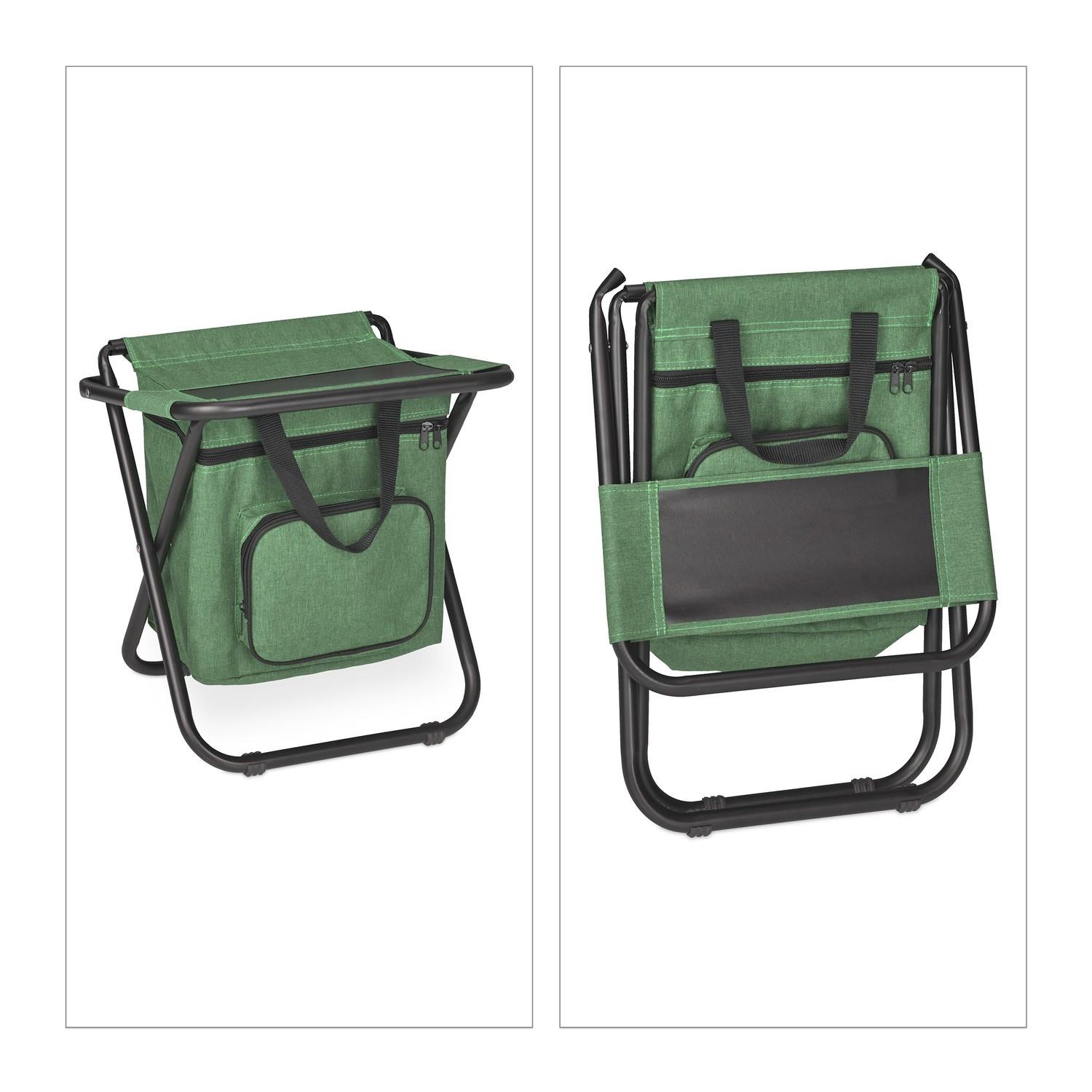 B2X Sedia da campeggio con schienale verde  