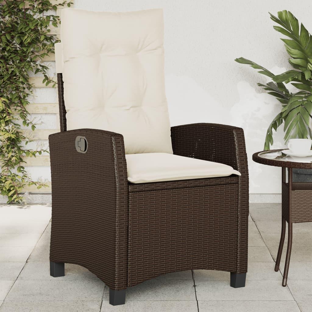 VidaXL Chaise de jardin inclinable rotin synthétique  