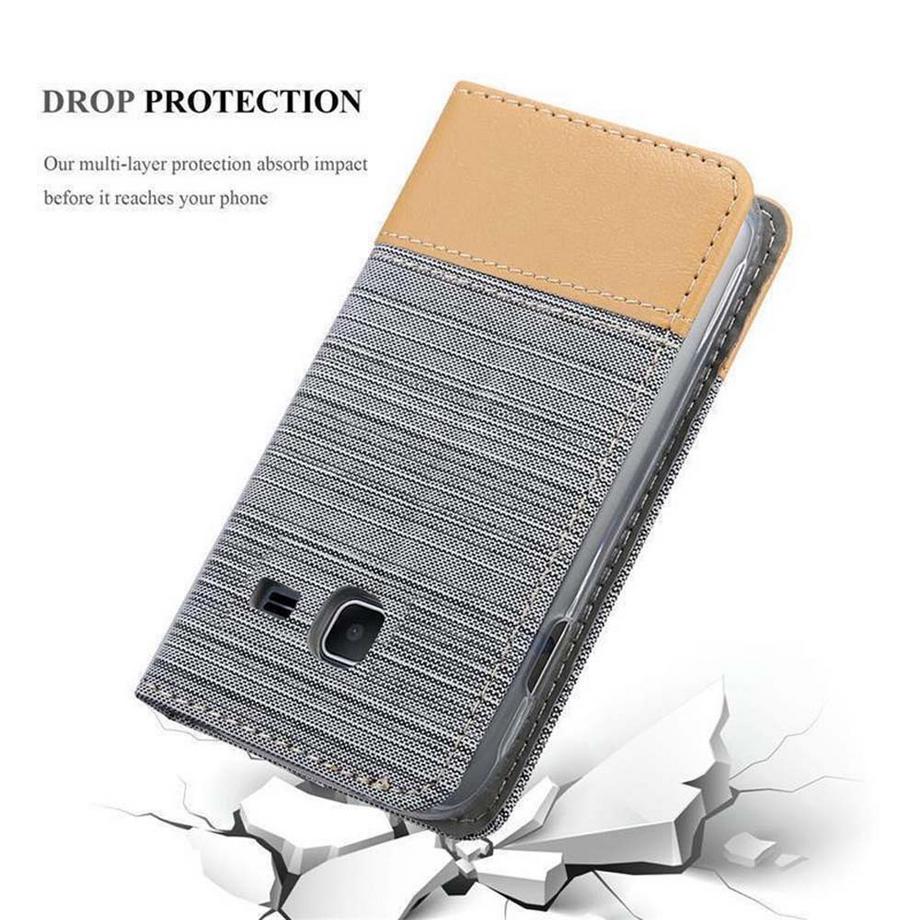 Cadorabo  Hülle für Samsung Galaxy J1 MINI Magnetverschluss, Kartenfach 