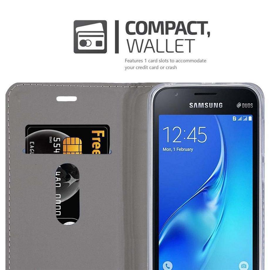 Cadorabo  Hülle für Samsung Galaxy J1 MINI Magnetverschluss, Kartenfach 