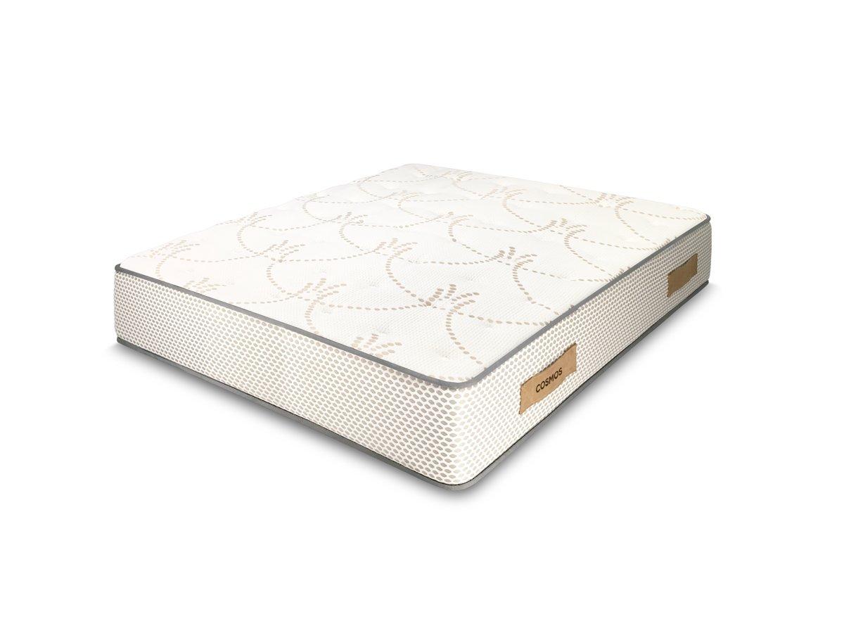 AB Matelas Materasso White Cosmos | 140x190 cm con 2 cuscini di carbonio 70x40cm | Memoria 50 kg/m3 e 12 zone | 28 cm  