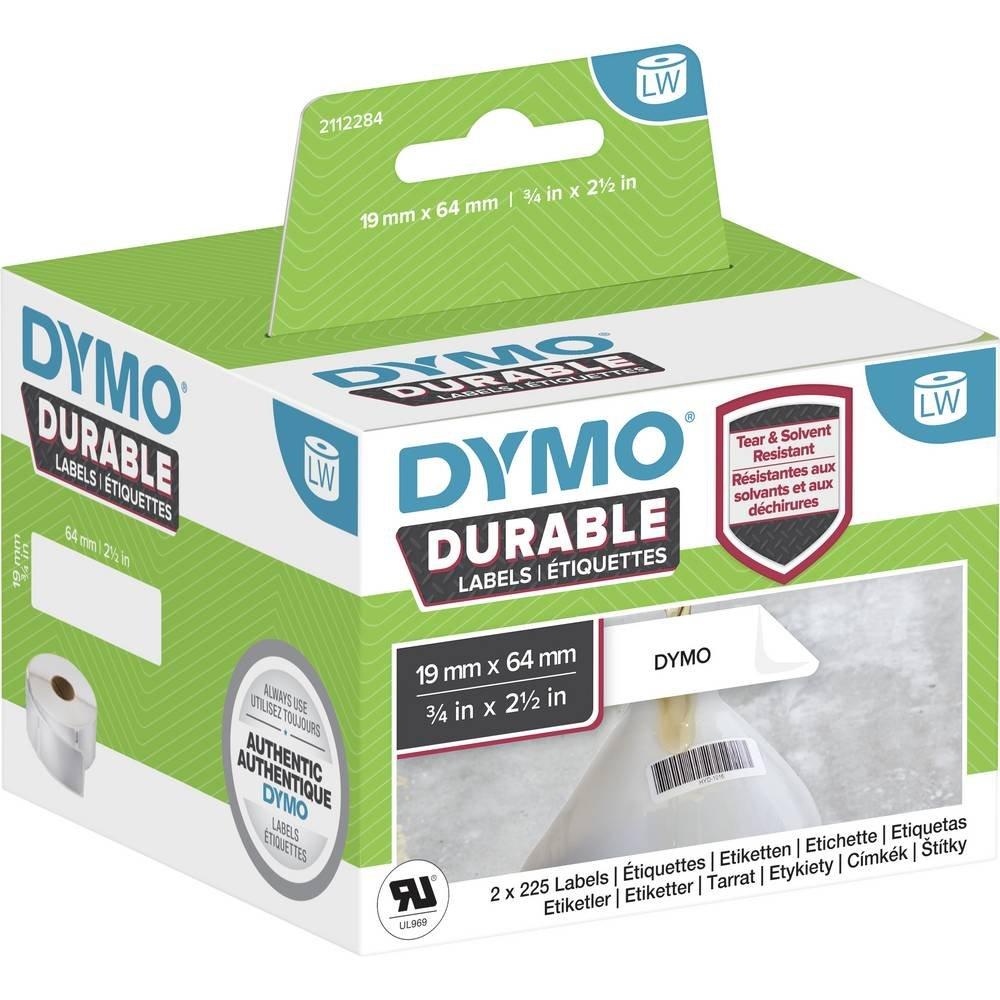 Dymo  Rouleau d'étiquettes haute performance LabelWriter, 64 mm x 19 mm, permanentes 