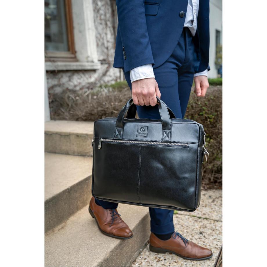 Exacompta Exactive Borsa a Tracolla in Pelle per Laptop  