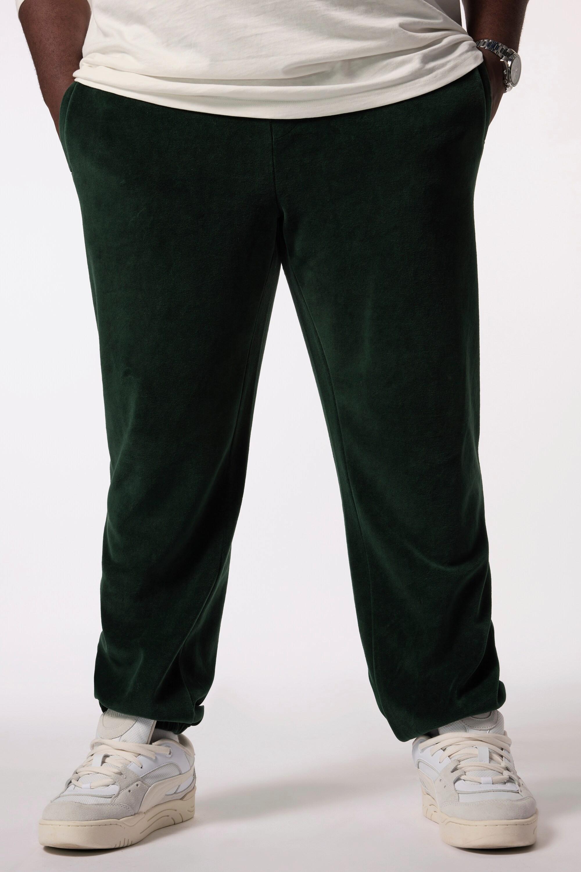 Sthuge  Pantalon de jogging en velours, taille élastique, coupe Basic Fit - jusqu'au 8 XL 