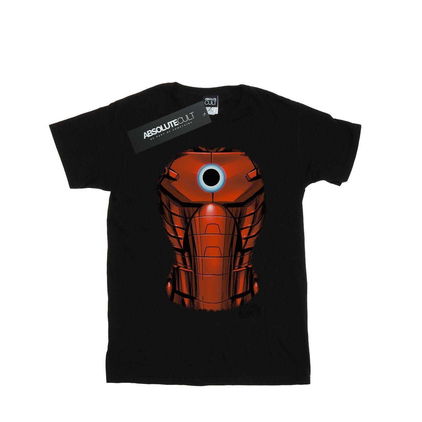 Image of Iron Man Chest Burst Tshirt Damen Schwarz XL