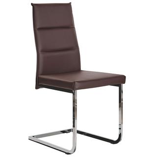 Beliani Lot de 2 chaises en Cuir PU Rétro ROCKFORD  