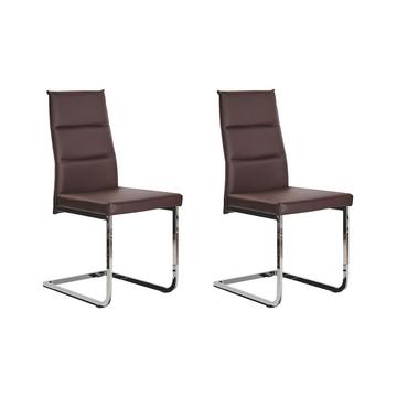 Lot de 2 chaises en Cuir PU Rétro ROCKFORD