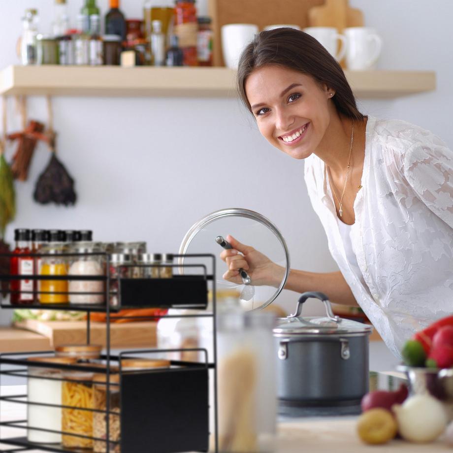 B2X Rangement avec 2 tiroirs noir  