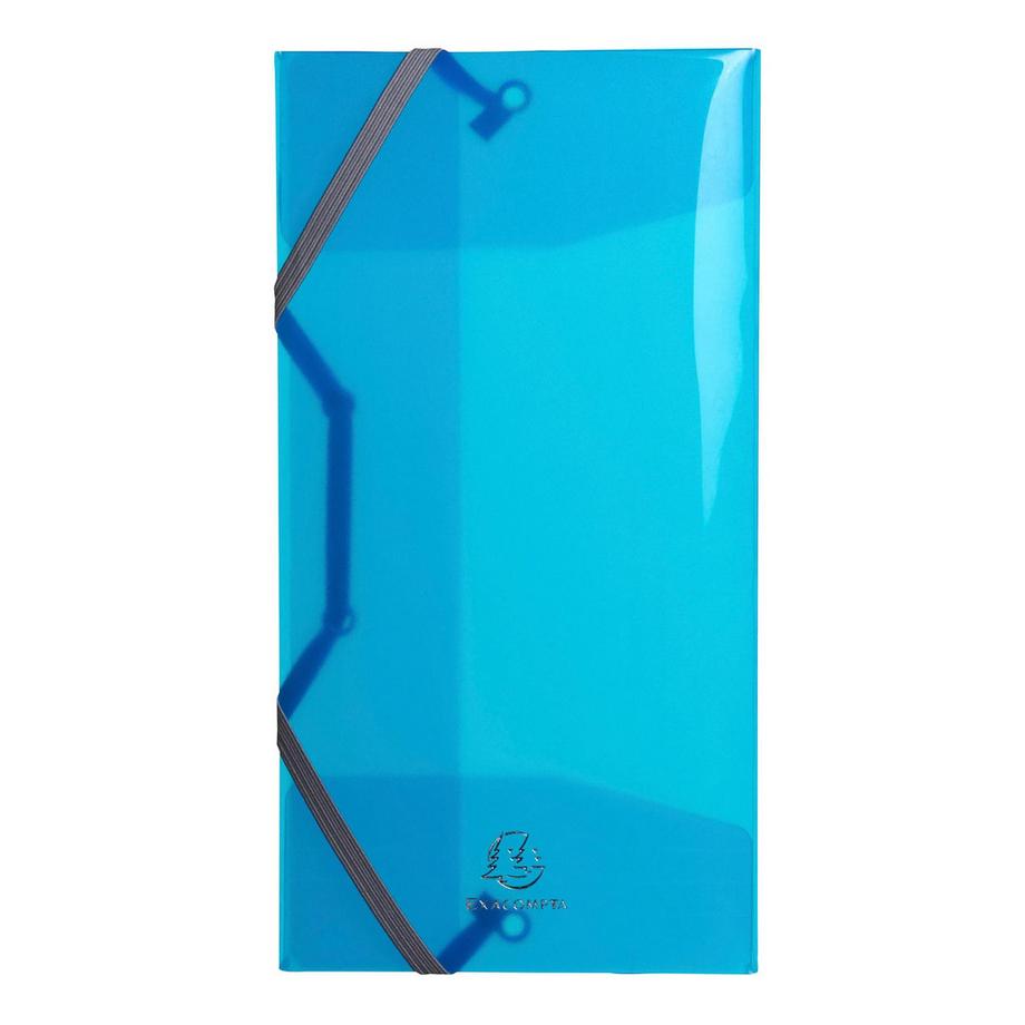 Exacompta Cartella 3 lembi con elastici polipropilene 500 micron Iderama PP - 23 ,5x12cm - x 10  